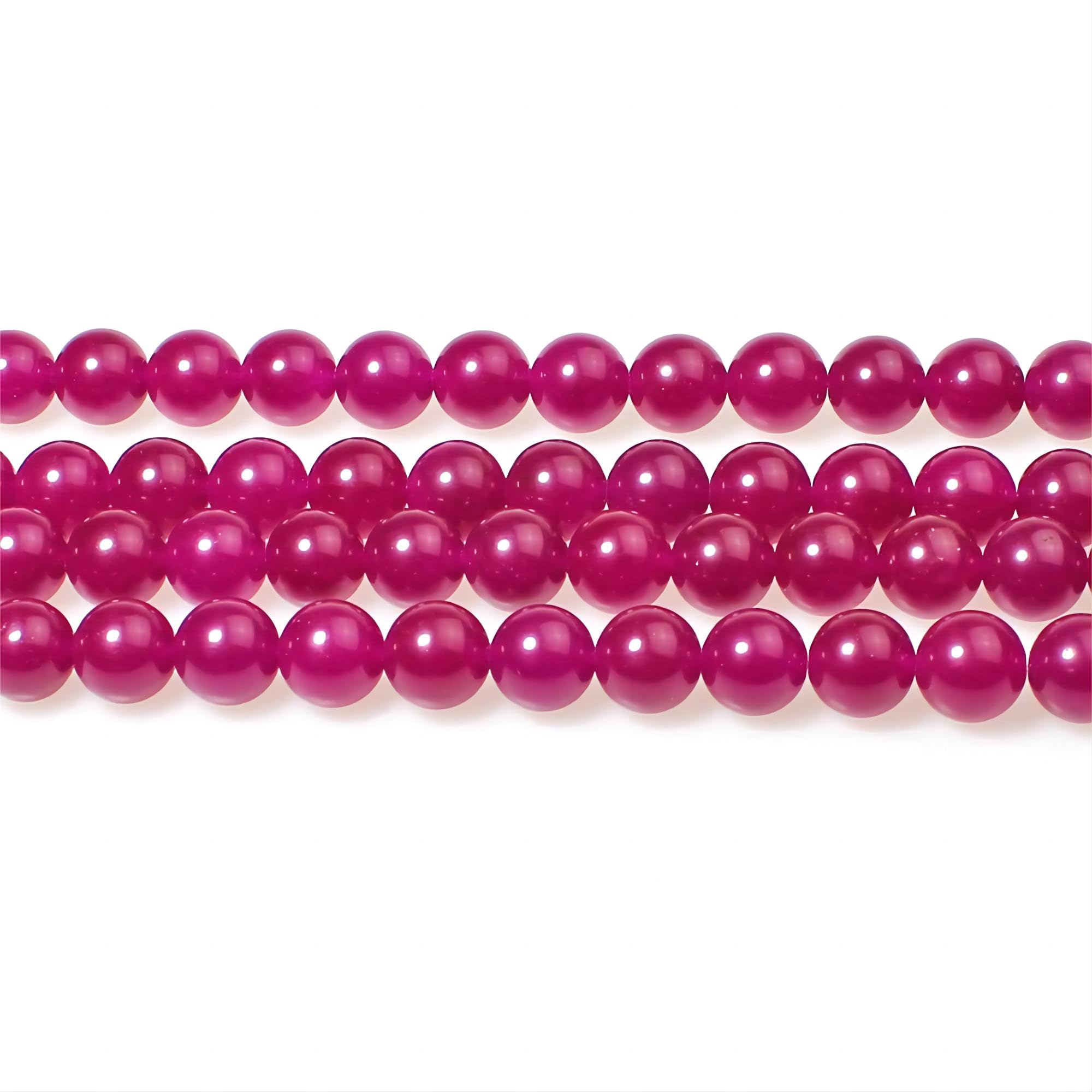 MJDCB Round Stone Beads 10mm Rose Red Agate Loose Gemstone Beads for Jewelry Making Bracelet Necklace 35pcs - Image 4