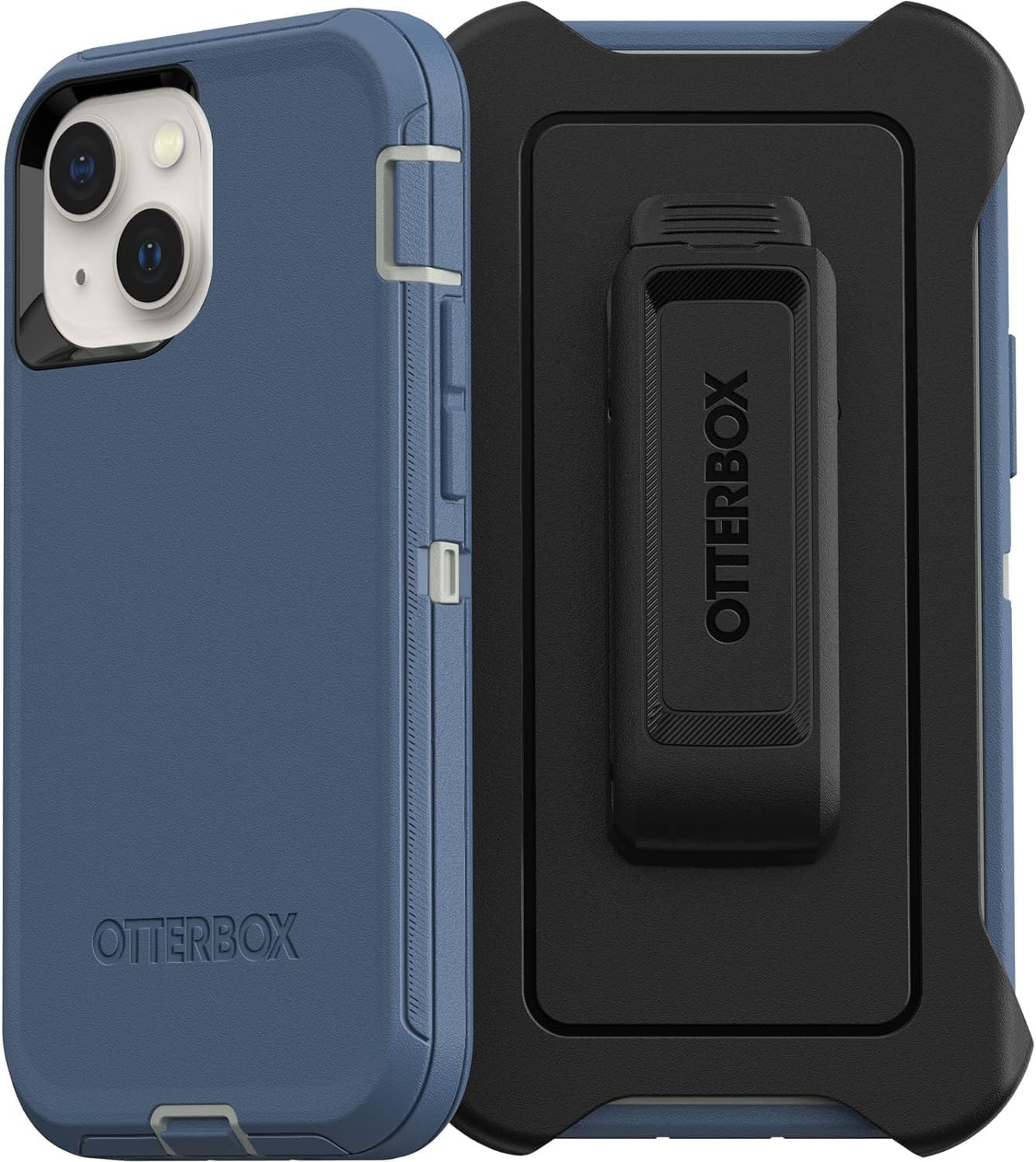 Case for iPhone 14 OtterBox Defender Series with Belt Clip (Pink White)