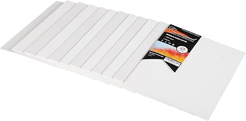 Miniatura 17 de CONDA Lienzos de artista para pintar de 9 x 12 pulgadas, paquete de 12 unidades, imprimados, 100% algodón, paneles de lona, tablero de lona sin