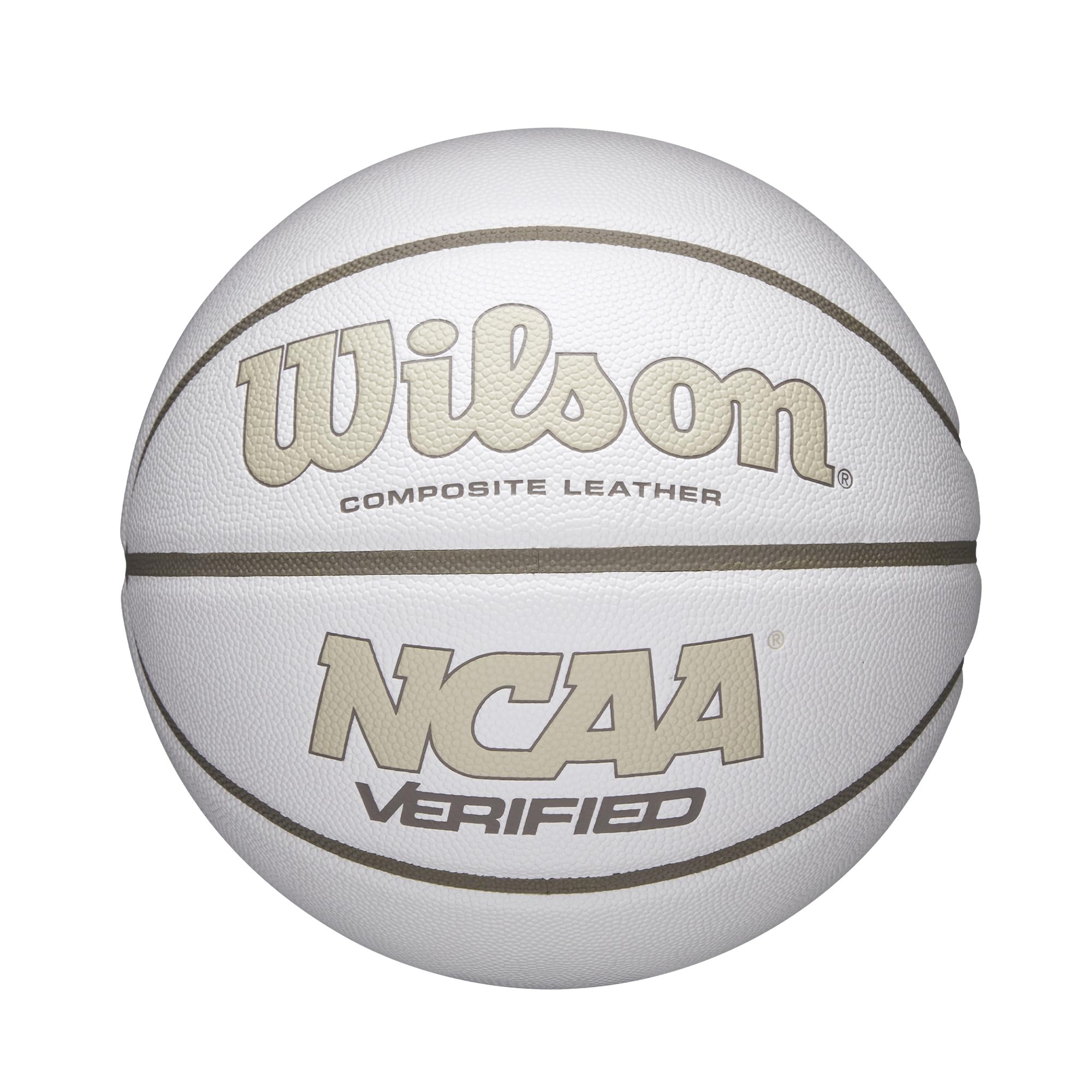 Wilson NCAA Verified Indoor/Outdoor Basketball - White/Tan, Size 6-28.5" — image 1
