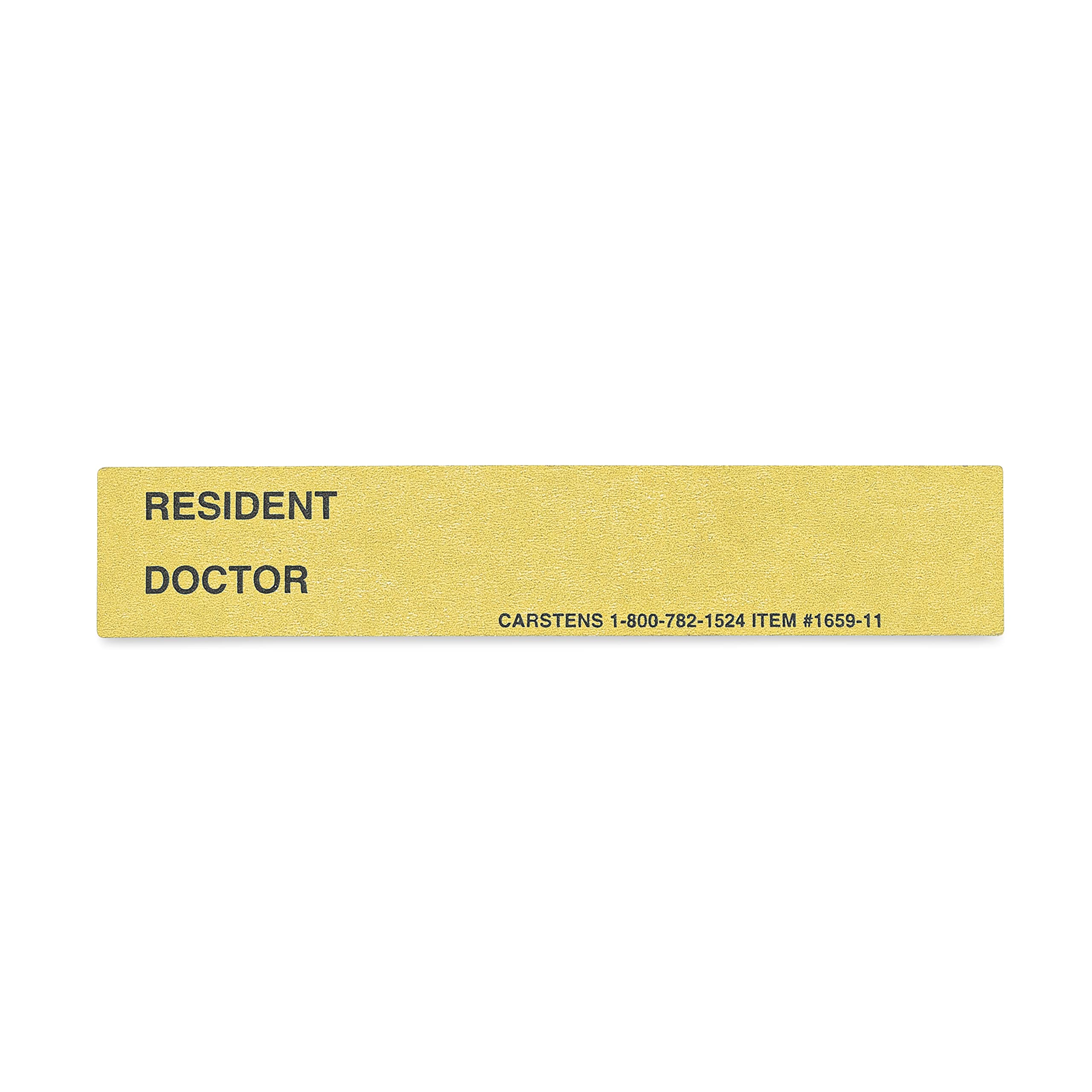 Carstens - Yellow Resident/Doctor Preprinted ID Cards for 1.5 – 4” Ring Binder Spines - Pack of 100 (1659-03) - Ideal Medical Record Labels for 3 Ring Binders