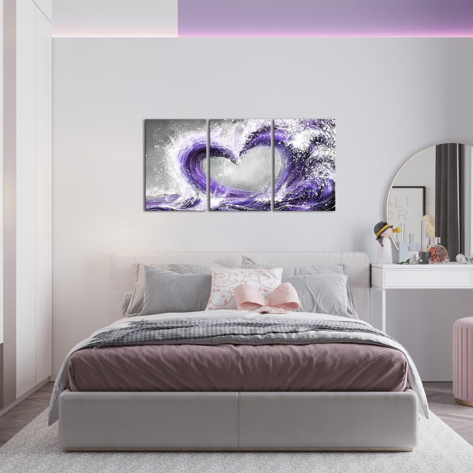 Amazon.com: HOMEOART Romantic Bedroom Decor Ocean Wave Painting
