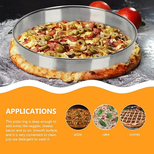 Miniatura 3 de Anillo de salsa de pizza de acero inoxidable, cortador redondo de 7 pulgadas para hacer donas y pasteles caseros