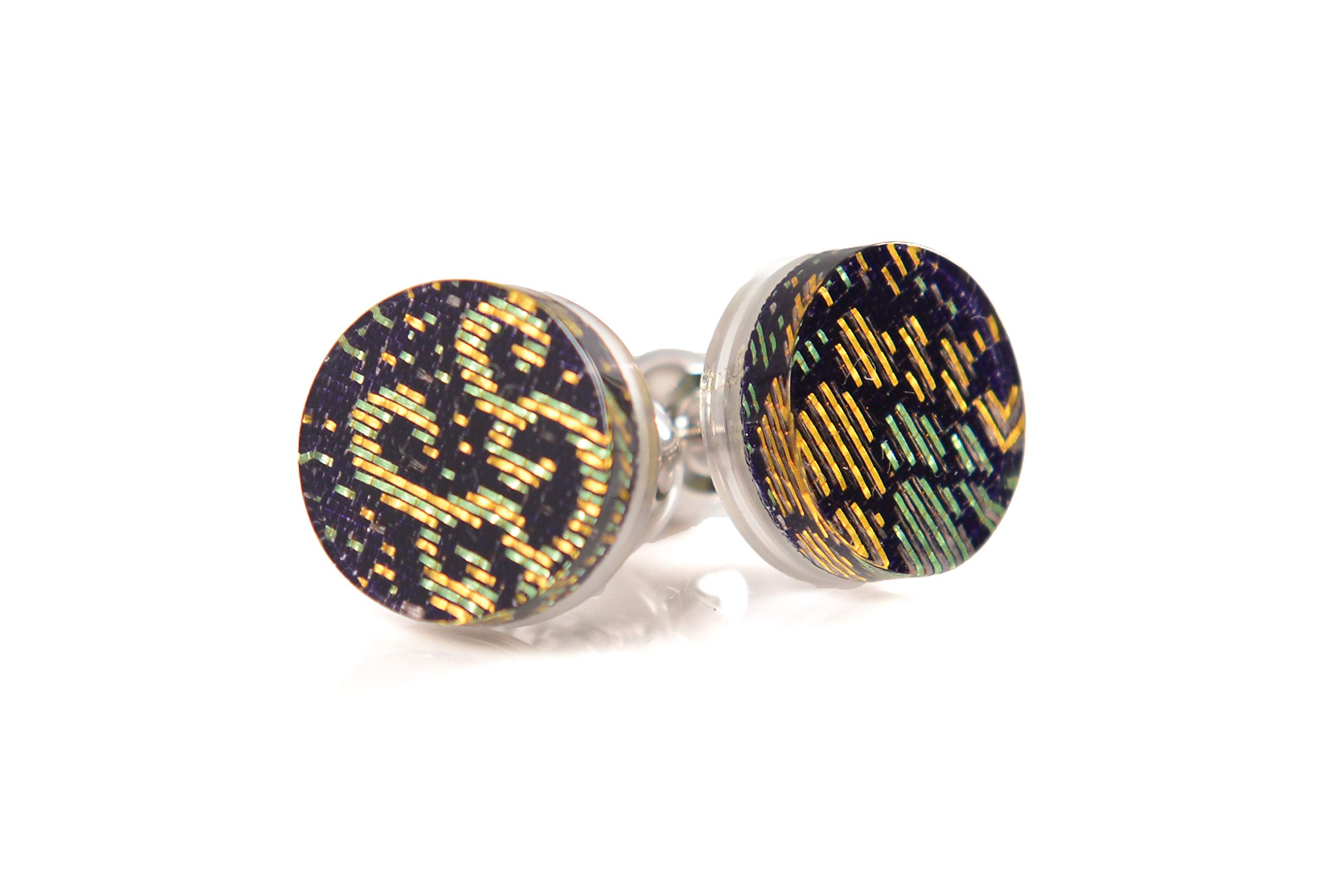 EXCY FORMAL COLLECTION Nishijin Silk Luxury Cuff Links and Tie Bar Clip Type Made in Japan (Wedding/Business)