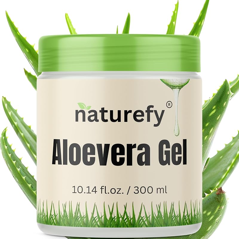 Gel de Aloe Vera Naturefy com óleo de jojoba, glicerina e vitamina E — 300 mL