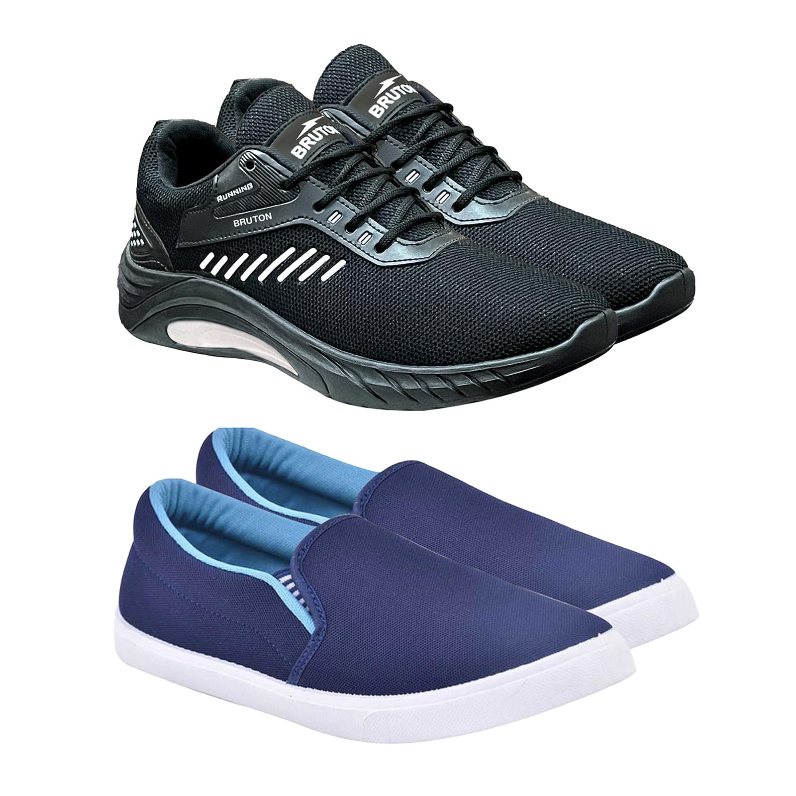 BRUTON Shoes for Trendy Shoes | Shoes for Men | Sneakers for Men | Sports Shoes | Running Shoes - Black,Blue-7 (B0CKJ3QV4Q) Amazon Price History, Amazon Price Tracker