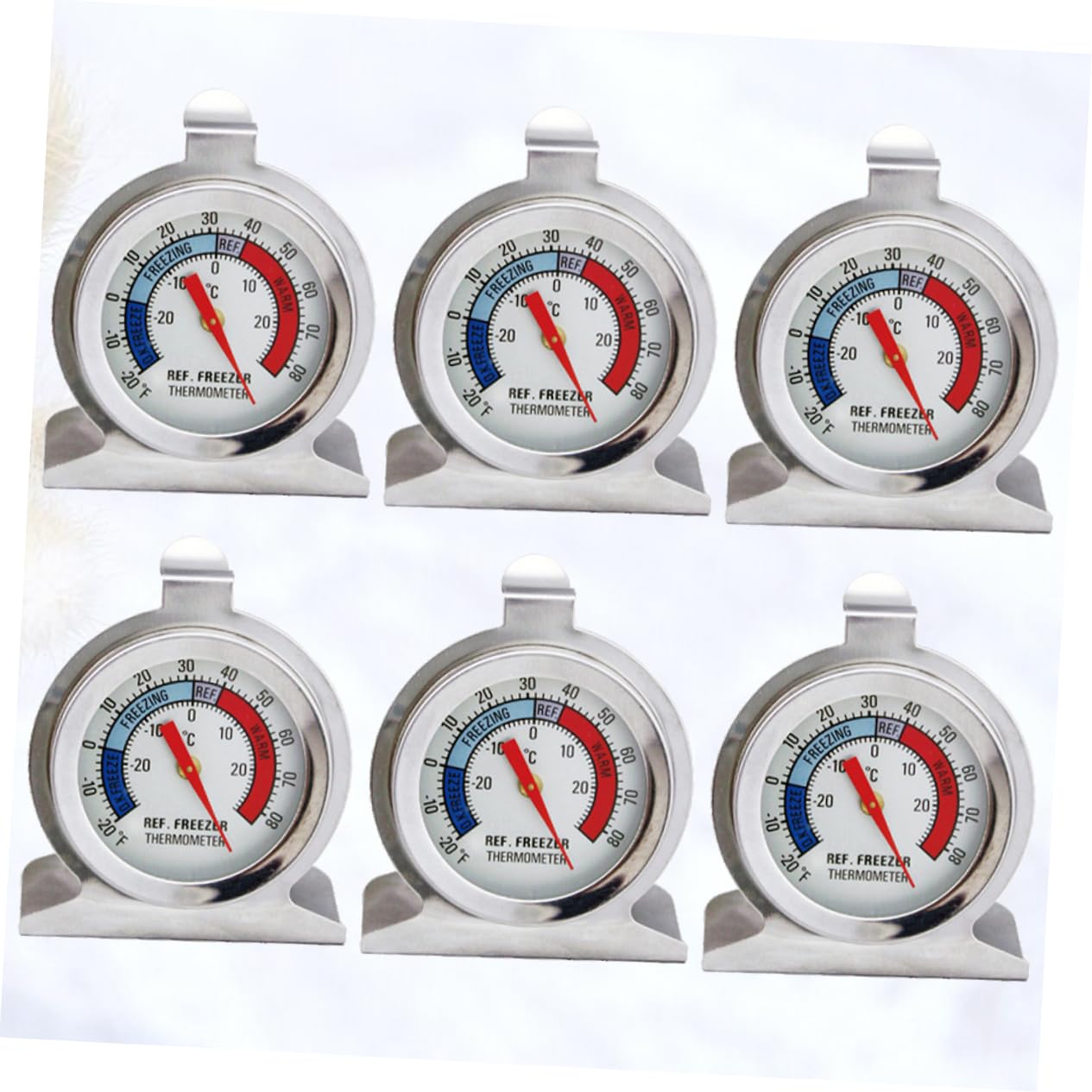 Toddmomy 6stücke Kühlschranktermometer Edelstahl-temperaturanzeige Für Gefrierschrank Und Kühlschrank Langlebiges Kühlschrankthermometer Ohne Papierverpackung
