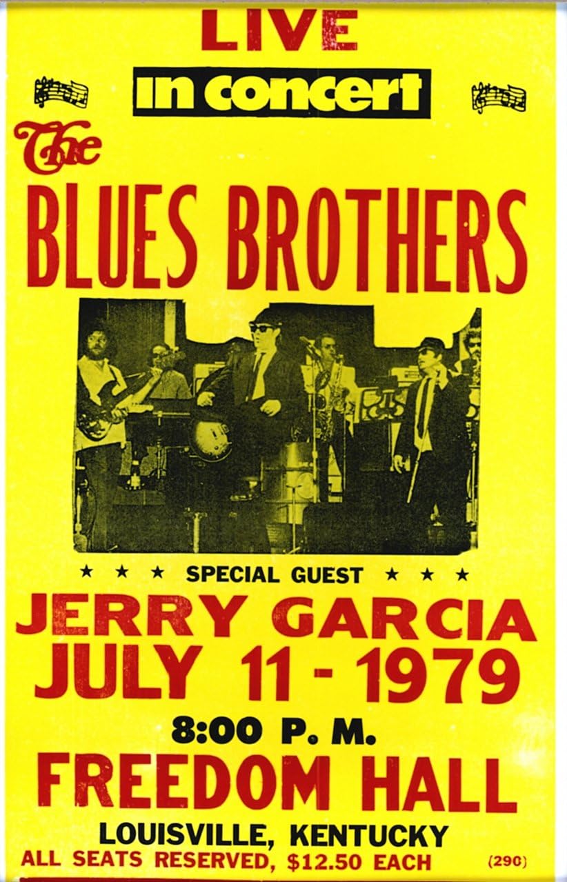 The Blues Brothers with Special Guest Jerry Garcia 14" X 22" Vintage Style Concert Poster