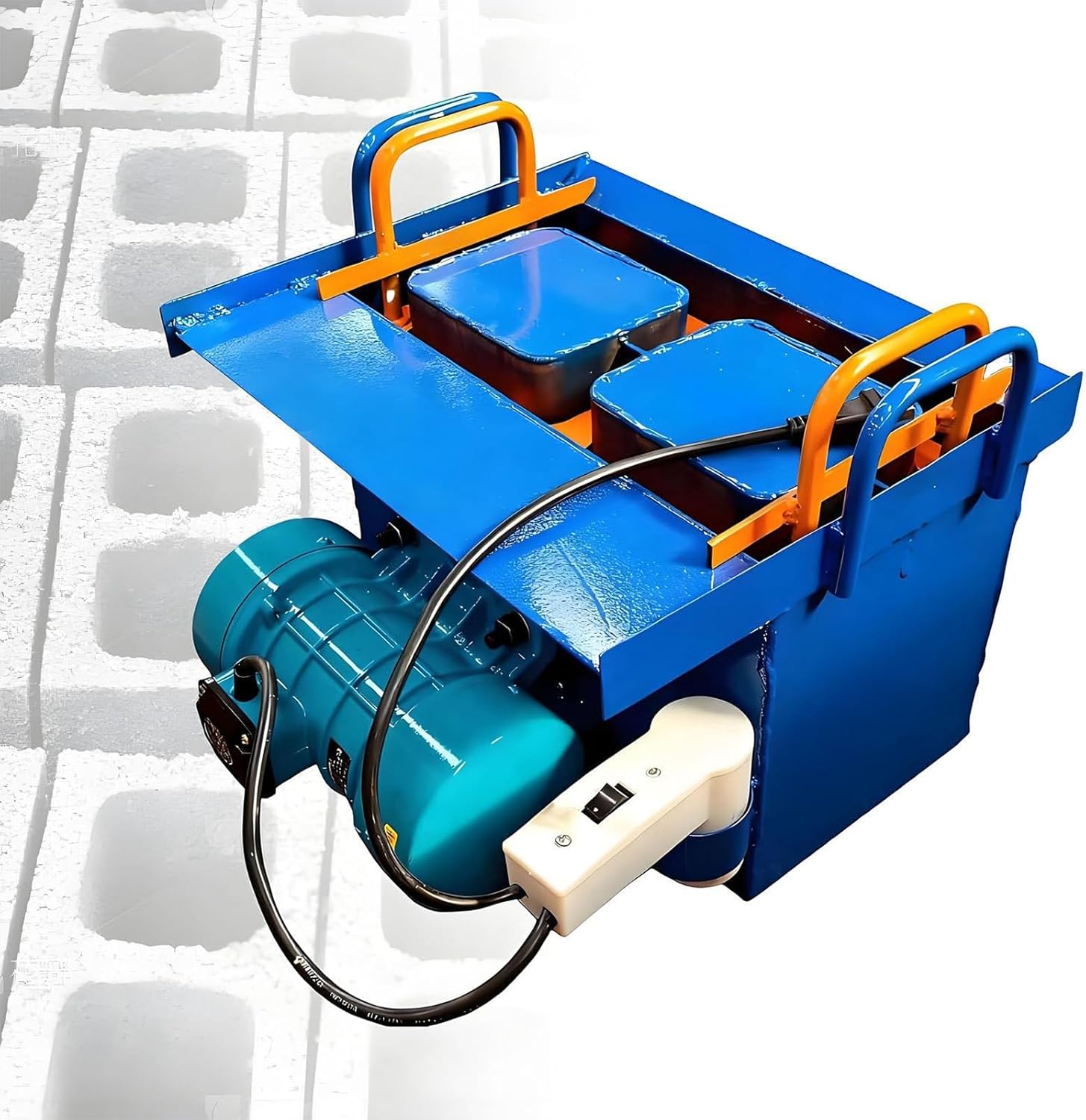 Cement Block Forming Machine, Electric Cement Concrete Block Forming Machine, 45s Fast Molding, 30 Bricks/H, Ideal for Home Farm Garden Construction Sites DIY Applications