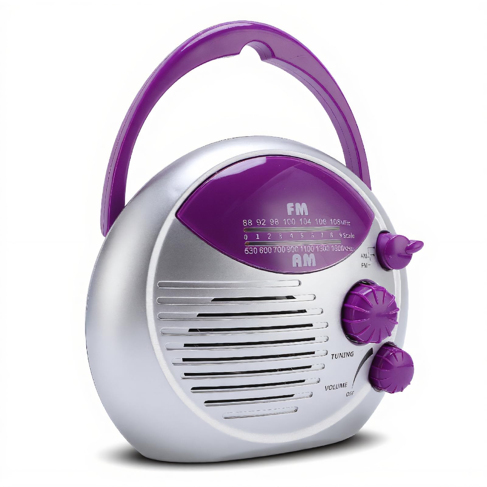 Tangxi Shower Radio, AM FM Hanging Bathroom Radio, IPX4 Water Proof Battery Powered for Bathroom Kitchen Outdoor