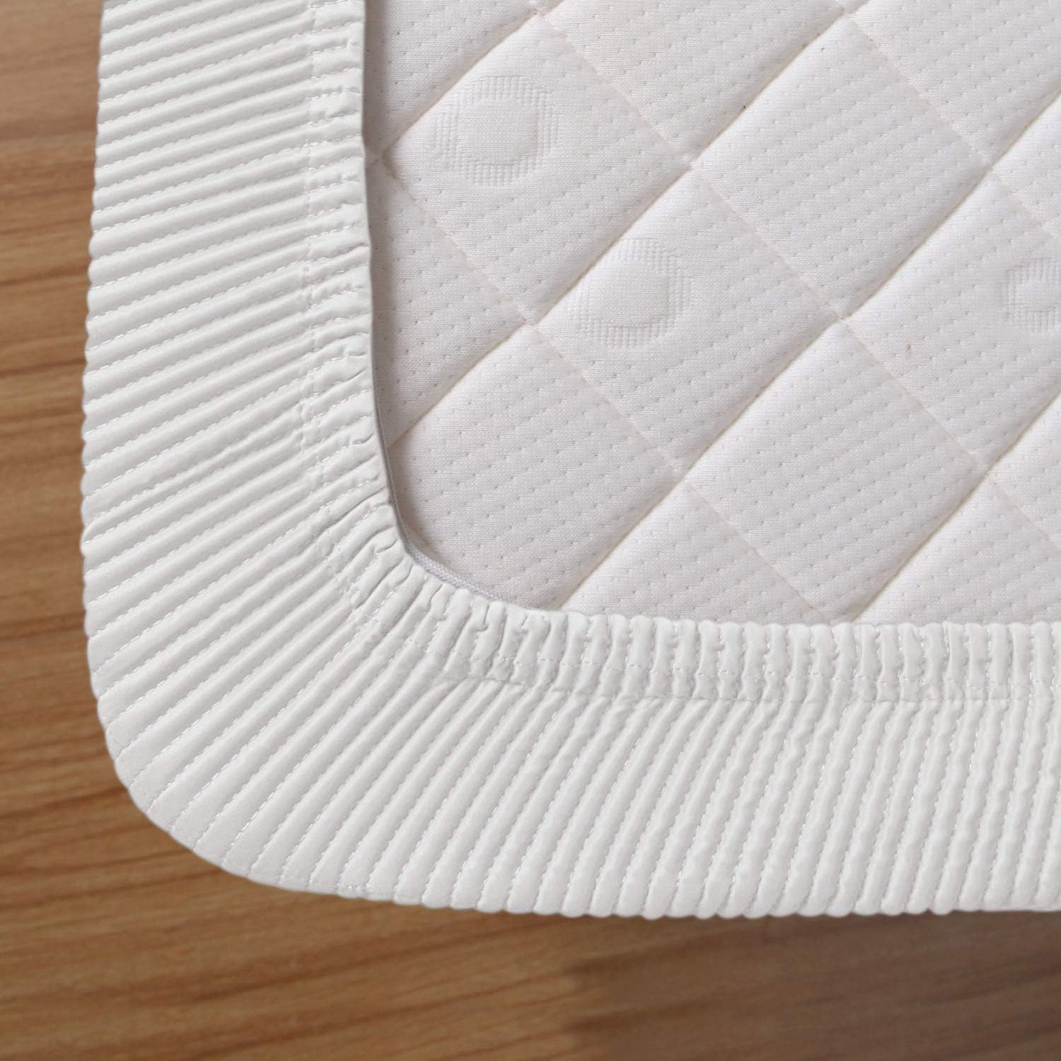 Marquess Box Spring Cover-Premium Elastic Box Spring Wrap Around Bed Skirt, Queen Size Box Spring Cover Bed Frame Cover,15 Inches Tall(White,Queen)