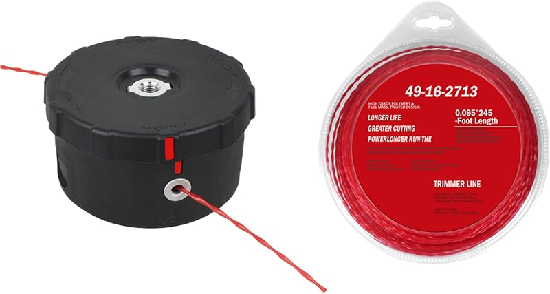 49-16-2748 Easy Load Head&2713 Trimmer Line for Milwau-kee Weed Eater | fit 2725-20 cutting string .095'' 250ft,Fit M-18/2748 trimmer,outdoor lawn trimming set,durable grass cutting parts