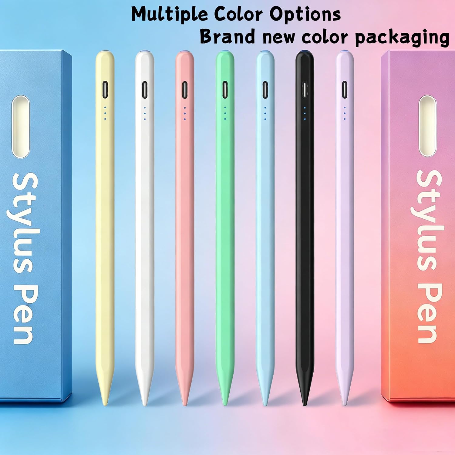 Stylus Pen Android Tablets for AMZ Fire Max 11，Fire HD 10，HD 8/for Lenovo/XIAOMI/Redmi Tab Pencil Touch Screen，Accurate，One-Click Power On/Off,+2Nibs&Long Battery Life (Black)
