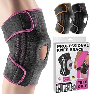 DR. BRACE ELITE Knee Brace with Side Stabilizers & Patella Gel Pads for Maximum Knee Pain Support and fast recovery for men and women-Please Check How To Size Video (X-Large, Orion)