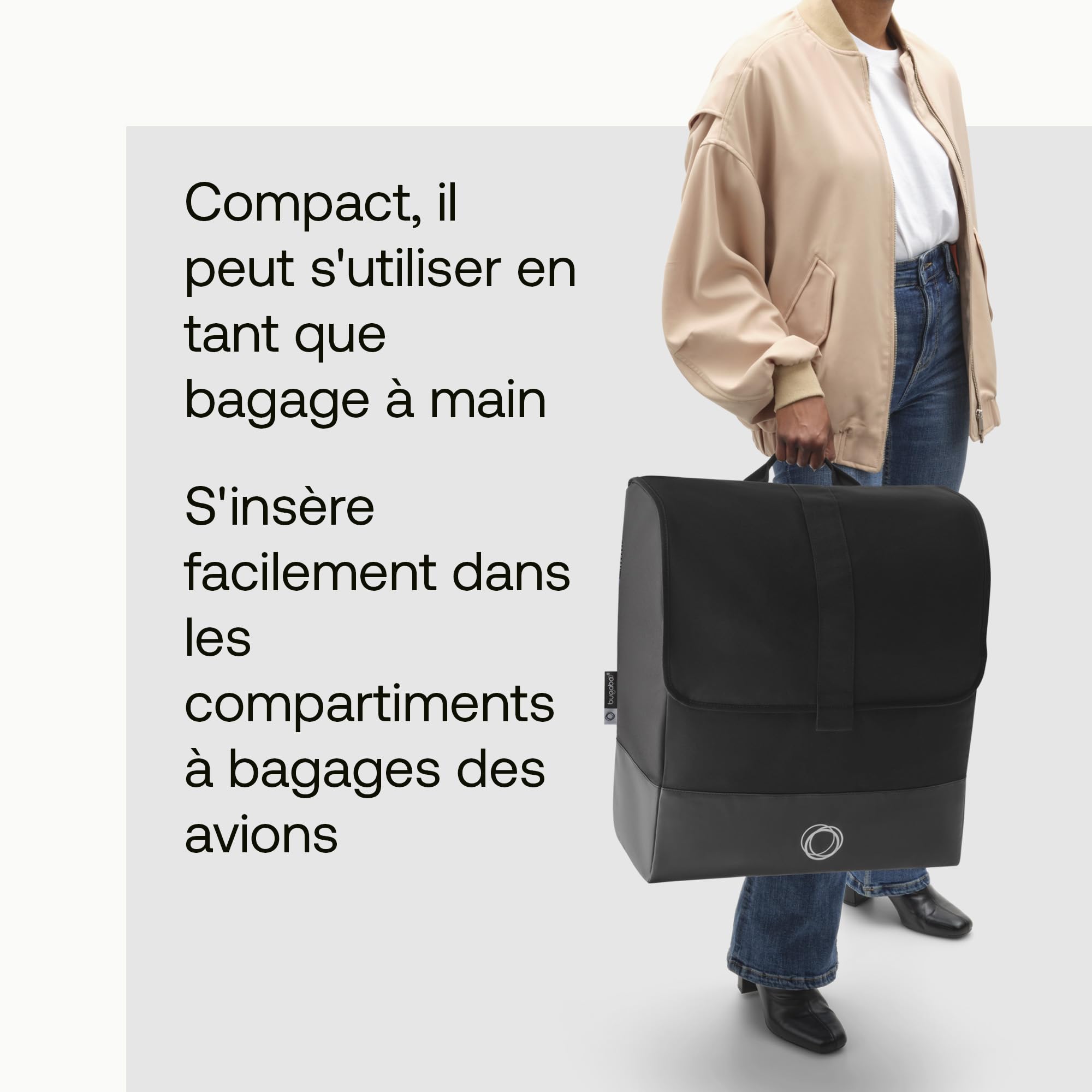 Bugaboo Sac de Transport pour Poussette Butterfly, Compatible IATA, Convient aux Compartiments supérieurs d'avion, Durable, Facile à Transporter, avec rangements pour Accessoires et Fond rembourré