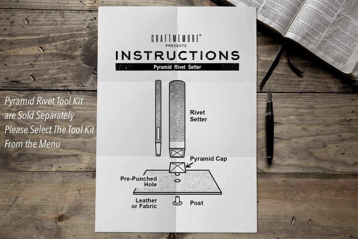 Craftmemore - 200 Pack Multi-size Leather Rivets Single Cap Rapid Rivet Metal Stud Fasteners