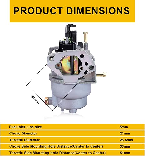 Miniatura 7 de Panari Carburador GP5500 para Generac GP6500 GP8000e GP7500e GP5000 GP6500e RS5500 ohv 389cc Generador Repalce para 0j58620157