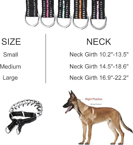 Miniatura 6 de Collar de entrenamiento ajustable para perros con punta de goma cómoda y hebilla de liberación rápida para perros pequeños, medianos y grandes (M,