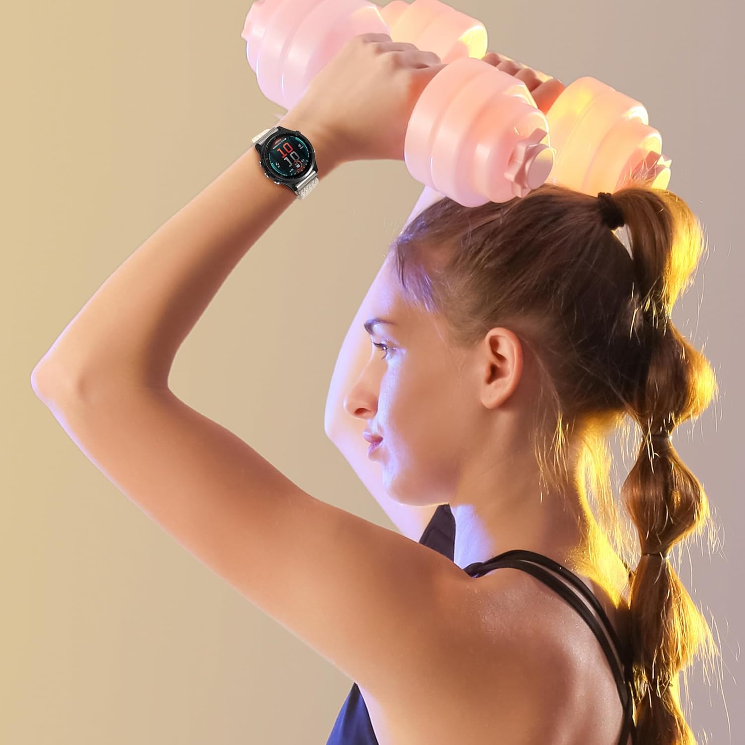 Laband QuickFit 20mm Stretchy Braided Compatible with Garmin Fenix 8 43mm Watch Band/7S/7S Pro/6S Pro/6S/5S/5S Plus/Epix Pro 42mm,Parachute Buckle Elastic Nylon Strap for Instinct 2S/Approach S70 42mm - Image 7