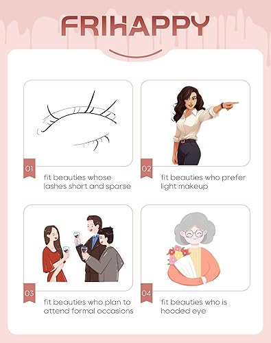 Miniatura 2 de Pestañas Pestañas Pestañas Postizas Wispy Pestañas Postizas Pestañas Naturales Pestañas Visón, Pestañas Frihappy 5 Pares Frihappy RS39-Sun Flower