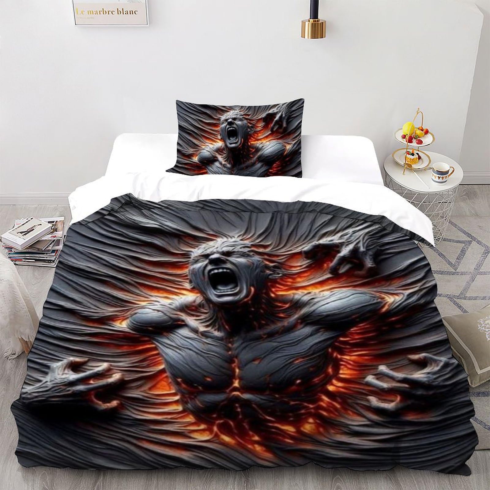 Housse de couette 3D microfibre premium sur le thème de la liberté pour lit simple