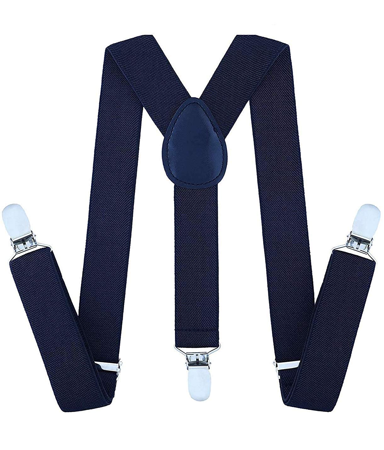 RR DESIGN Kids Boys Suspenders - Adjustable Elastic Y Back and Strong Clips - Various Solid Colors- 2-5 years (Multi coloured) - Image 2 thumbnail