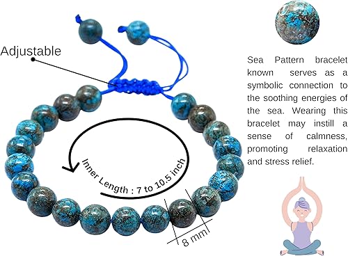 Miniatura 265 de Amazing Gemstone Crystal Bracelet for Women Men's Gifts - Protection Healing Crystal Bracelet - 8mm Gemstone Beaded Adjustable Bracelet Pulseras