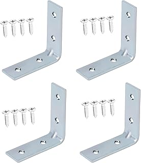 Galvanized L-Shaped Corner Bracket with Screws for Solid Shelf Support