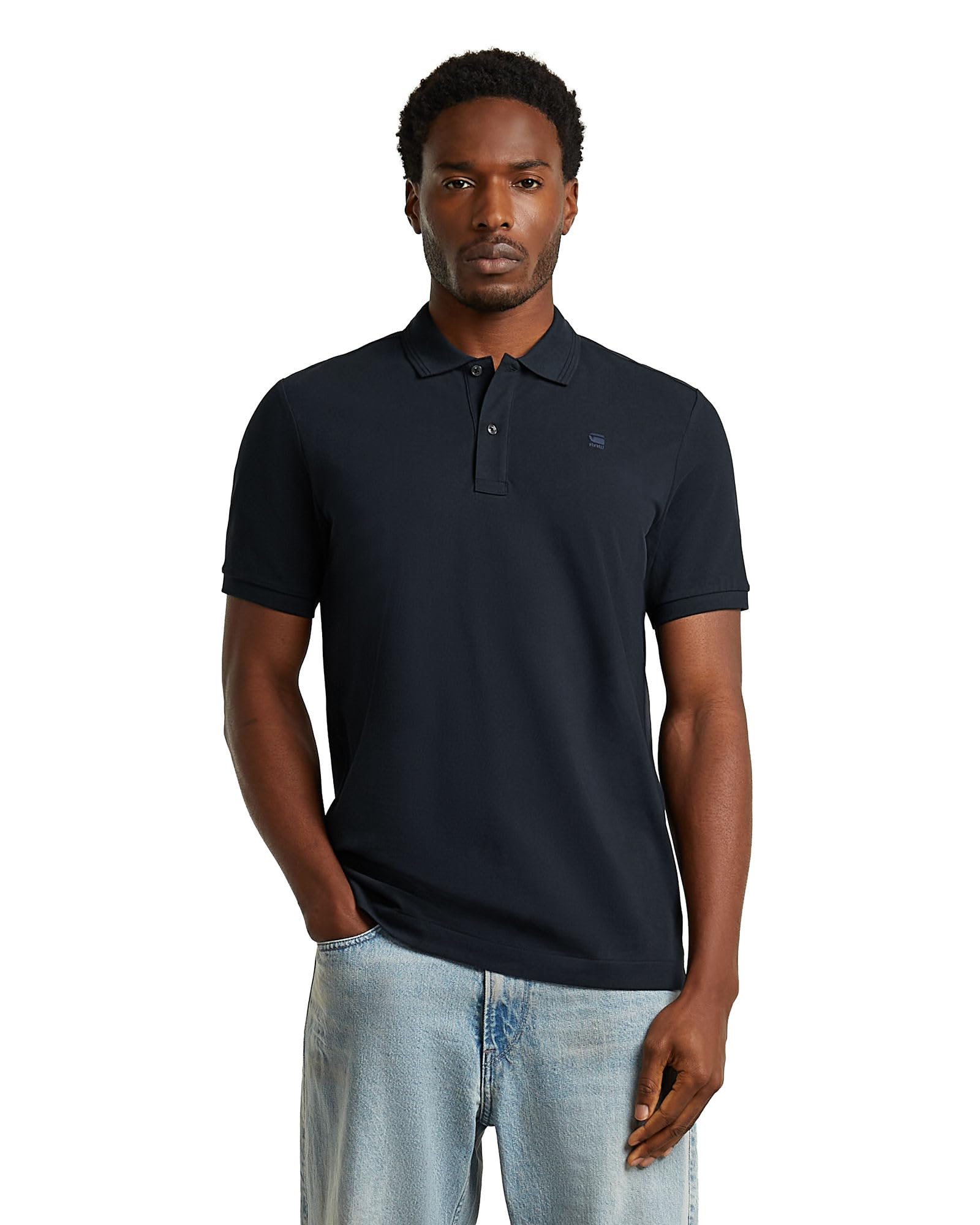 G-STAR Men's Dunda Overdyed Slim Polo, Size: XXL, Color Blue