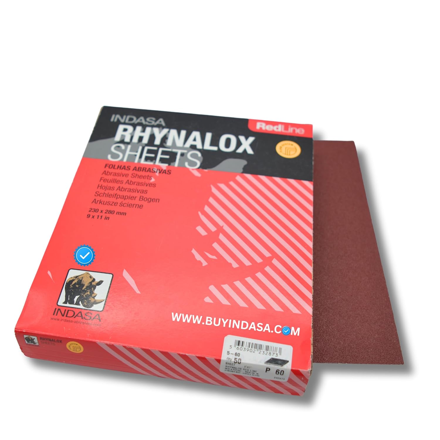 Buy Indasa Red Line Rhynodry Heavy Duty Sanding Sheets, 5 Series (5-600)