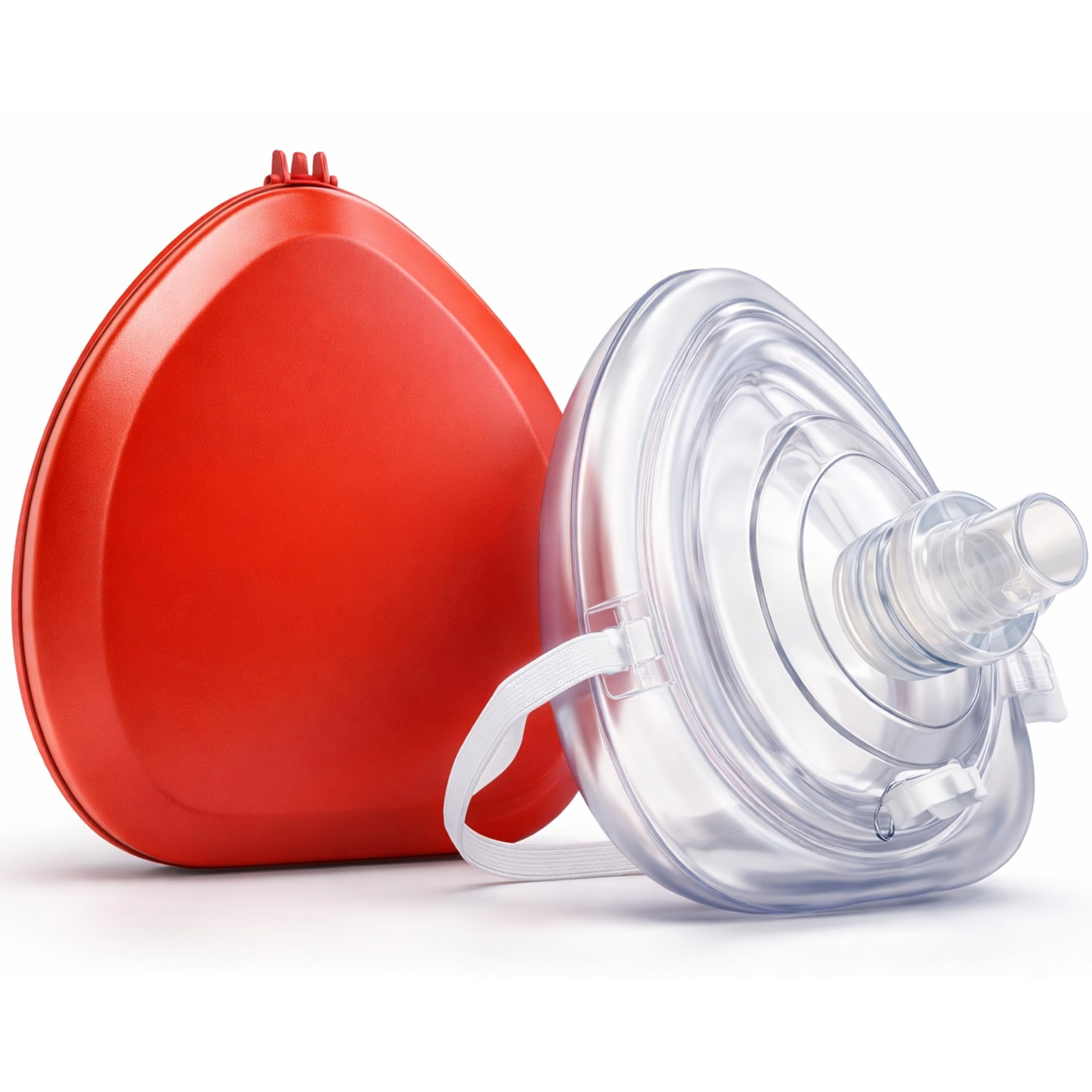 Portable CPR Face Mask – Pocket-Sized, Latex-Free, Skin-Friendly with One-Way Valve, Hygienic Emergency Resuscitation Mask in Durable Carry Case