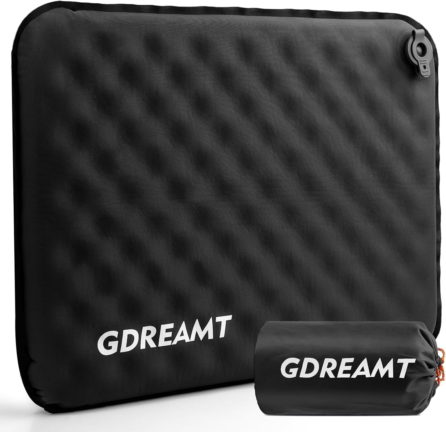Inflatable Seat Cushion, Self-Inflating Memory Foam Stadium Seats Cushion Portable Camping Air-Foam Sitting Pad for Travel Airplane Car Bleachers Backpacking Office, Lightweight & Compact