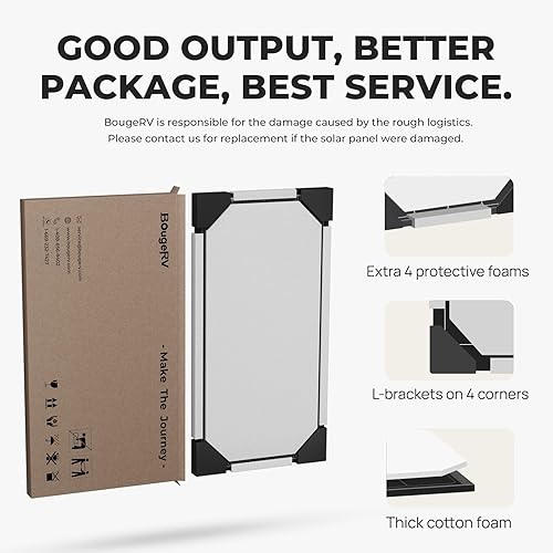 Miniatura 6 de BougeRV Bifacial - Panel solar mono de celda 9BB de 100 vatios, 23% módulo monocristalino de alta eficiencia, funciona con cargador de 12 voltios