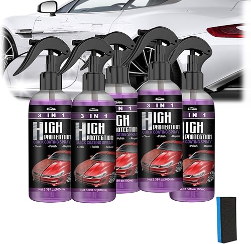 XWFJ Spray de recubrimiento rápido de alta protección 3 en 1, reparación de arañazos de coche con nano, revestimiento de cerámica para automóvil,