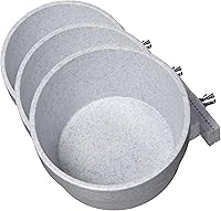 Vista 7 de Tazas de jaula Lixit con bloqueo rápido para animales pequeños y aves. (20oz, Granito)