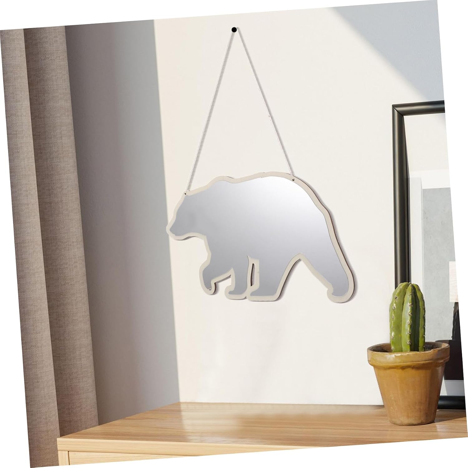 Ipetboom Safety Mirror for Boys and Girls Decorative Acrylic Mirror Bear Boys and Girls Playroom Decorative Supply