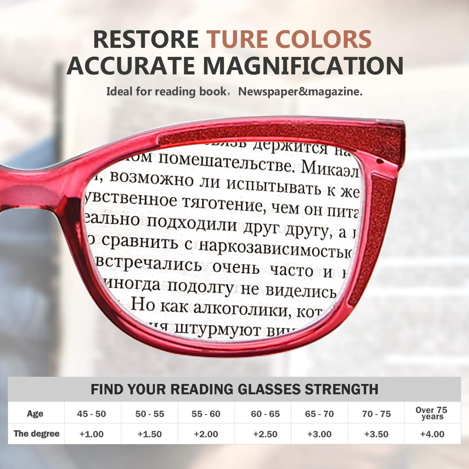 Eyekepper 4-Pack Ladies Reading Glasses Cat-eye Pattern Design Readers for Women +2.50