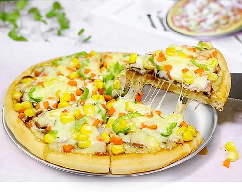 Miniatura 6 de Deedro Bandeja para pizza, bandeja para pizza de acero inoxidable de 12 pulgadas y bandeja para hornear, paquete de 3