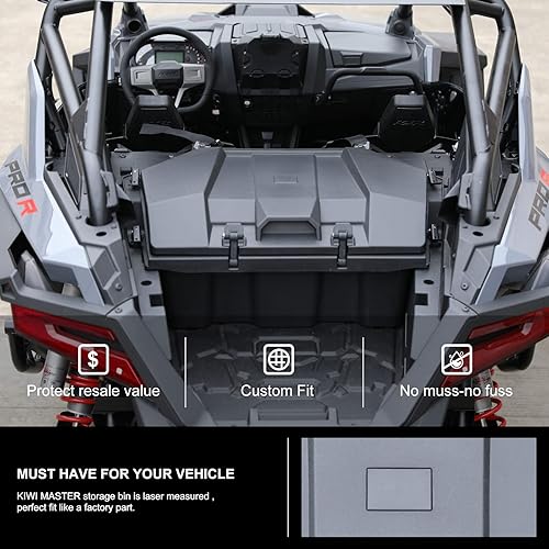 Miniatura 2 de KIWI MASTER Caja de carga delantera de 60 cuartos para Polaris RZR Pro R/ 4 accesorios 2022-2026 Contenedor de almacenamiento trasero 2884235