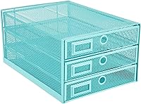 Vista 11 de Annova Organizador de escritorio de malla de alambre con cajones deslizantes de 3 niveles, clasificador de papel, multifuncional, construcción