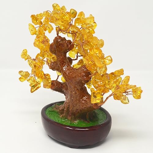Miniatura 9 de Feng Shui Natural Cuarzo Amarillo Cristal Árbol del Dinero Decoración para la Riqueza y la Suerte W3950