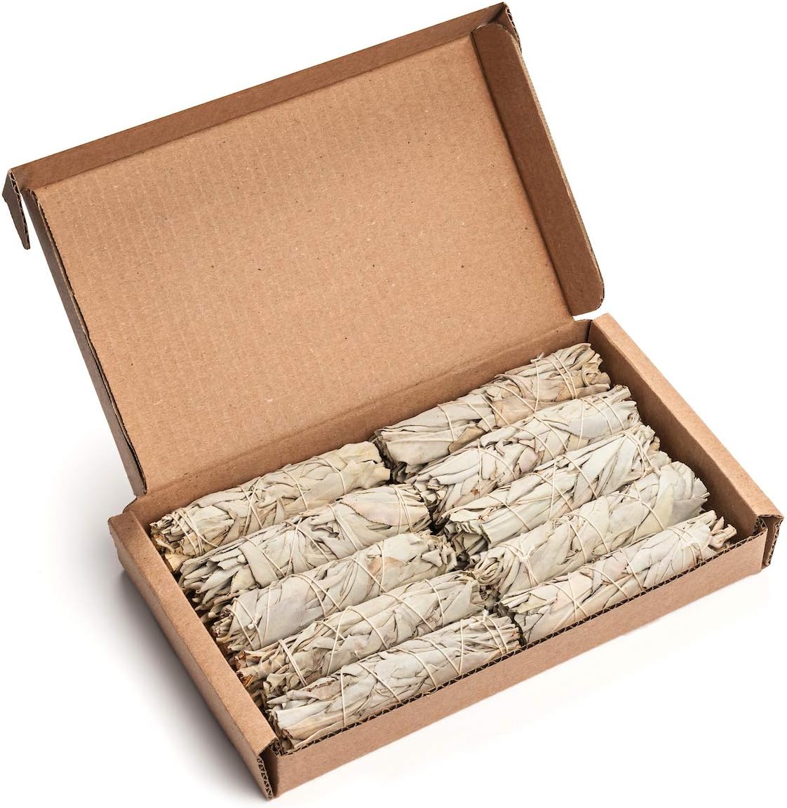 LotsOfZen 4 Inch Premium California White Sage Bundle (10 Pack) — Sage Smudge Sticks for Home Cleansing, Meditation, Yoga, Energy Healing — Grown and Packaged in The USA