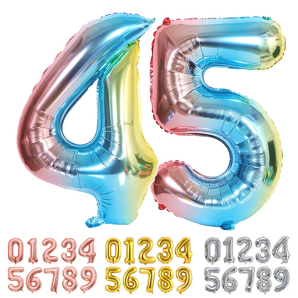 Foil Globo Número 5 Azul 40" (101cm), Inflable Helio o aire, Gigante Numeros 0-9, 10-19, 20-29, 30-100, Grande Globos Decoración para La Boda Aniversario y Cumpleaños Fiestas — view 584