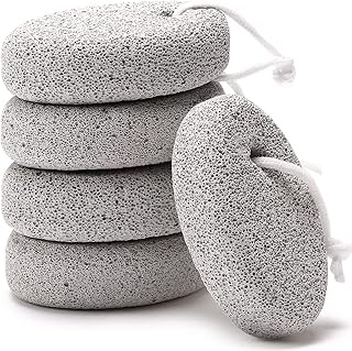 Natural Pumice Stone for Feet, Borogo 5-Pack Lava Pedicure Tools Hard Skin Callus Remover for Feet and Hands - Natural Foo...