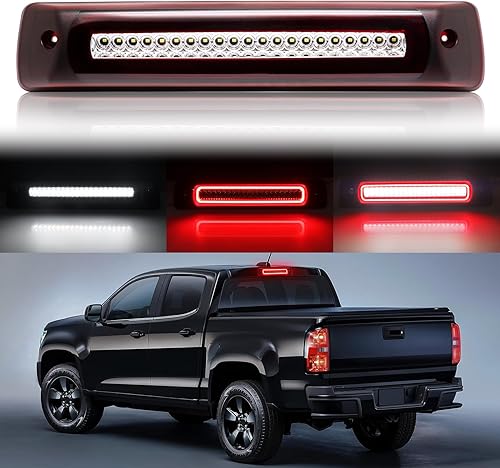 Tercera luz de freno LED compatible con Colorado Canyon 2015-2022, reemplazo de tercera luz de freno estroboscópica F1, luz de freno central