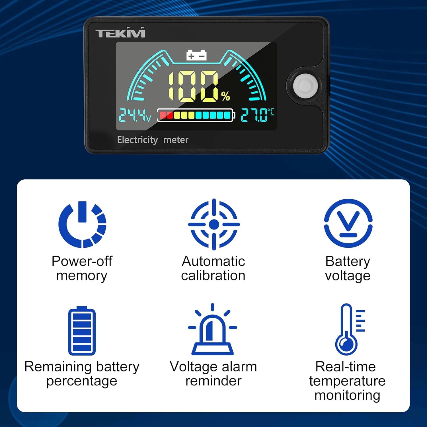 Diagram illustrating common battery monitoring problems: RV power outage, uncertainty if battery is full, and inaccurate measurements, which the diymore meter aims to solve.