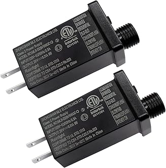29V LED Transformer Class Two LED Power Supply, Waterproof IP44 Low Voltage Seasonal Use LED Driver US CA Plug for Christmas String Light (29V/9W 2Pack)