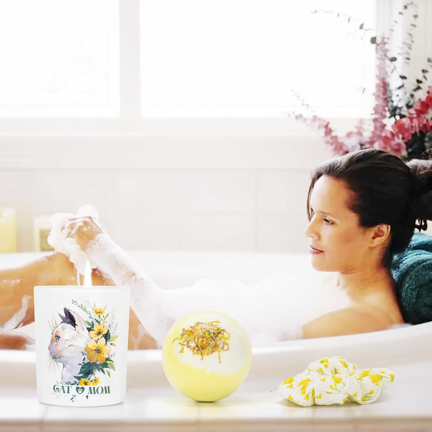 Best Cat Mom Gifts Set for Cat Lovers ,PetThemed Gift Basket - Birthday Gift, Christmas Gifts, Thanksgiving Day, Mother's Day Gift for Women, Cat Lover Birthday Gift, Gift for Cat Owner Sunflower Gifts for New Puppy Owners - Image 4