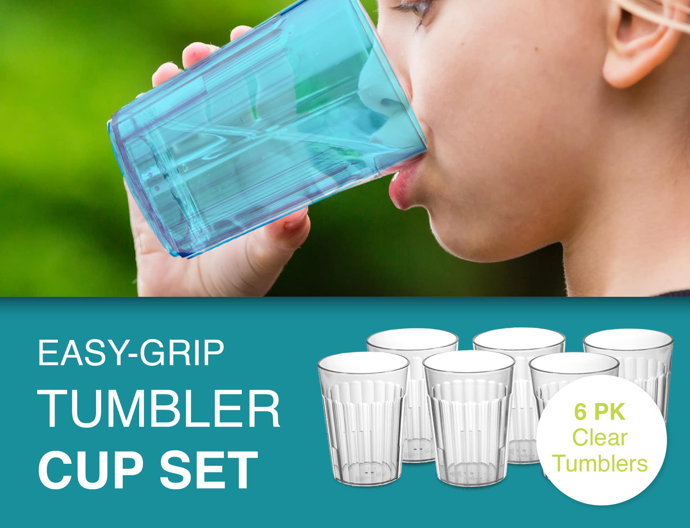Amazon.com: Arrow 6 oz Clear Plastic Tumblers - 6 pk - Break-Resistant Drinking  Glasses for Indoor & Outdoor Use - Dishwasher Safe - BPA Free - Made in  USA: Home & Kitchen