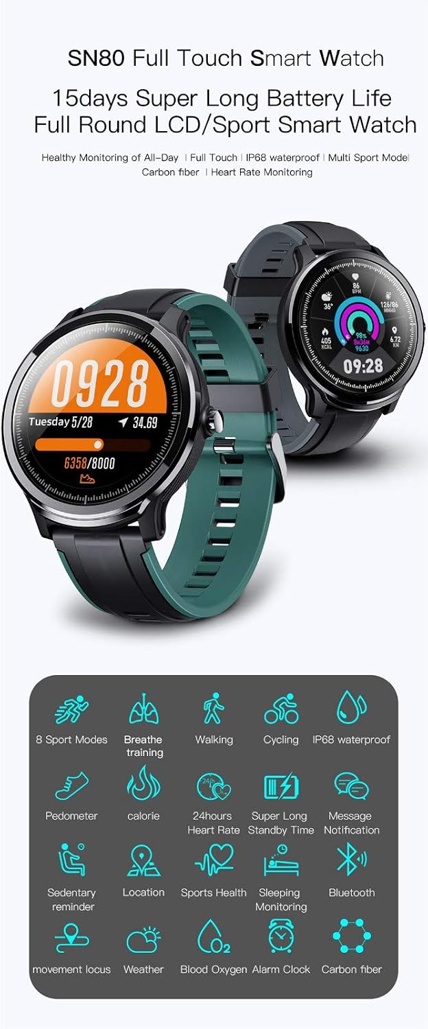 2020Sports Smartwatch ip68 Waterproof Pedometer Blood Pressure Heart Rate  Fitness Bracelet SN80 Smart Watch PK Huawei Watch GT 2 - buy 2020Sports  Smartwatch ip68 Waterproof Pedometer Blood Pressure Heart Rate Fitness  Bracelet